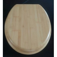 Bamboo Toilet Seat,Toilet Seat Cover With Stainless Steel Hinges,Wooden Toilet Seat With Fsc