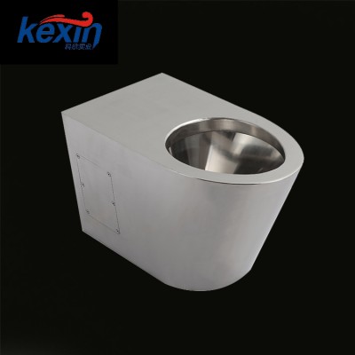 Modern Western Brand Bathroom One Piece Stainless Steel WC Wall Hung Bowl English Toilet